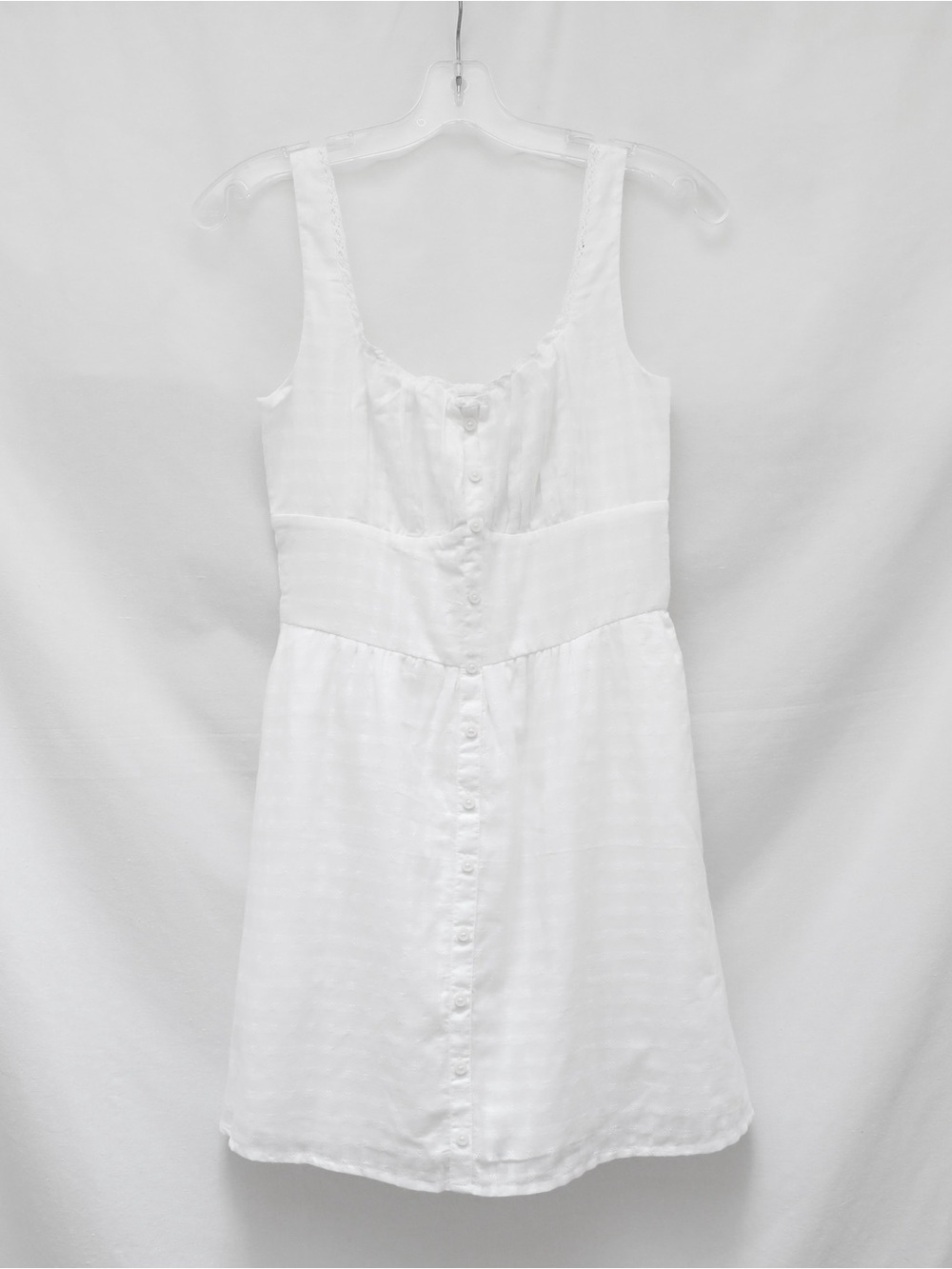 NWT Hollister BARE BUTTON THROUGH MINI Day dress white short resortwear beach M - Picture 2 of 12